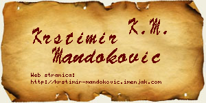 Krstimir Mandoković vizit kartica
